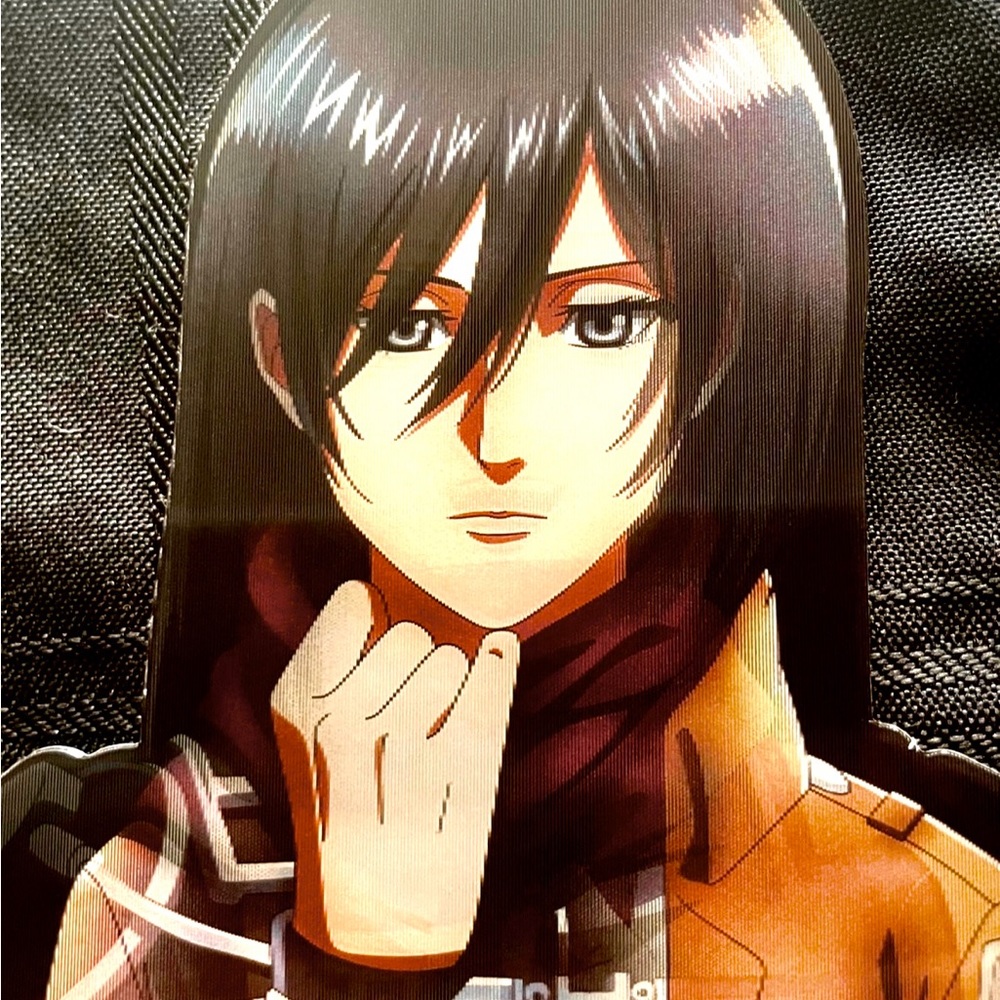Mikasa Ackerman - Attack on Titan Anime 3D Lenticular Motion Sticker